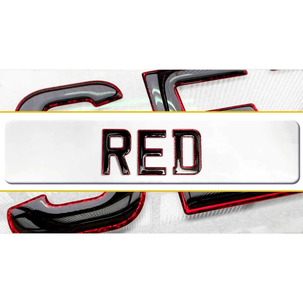 red car number plates